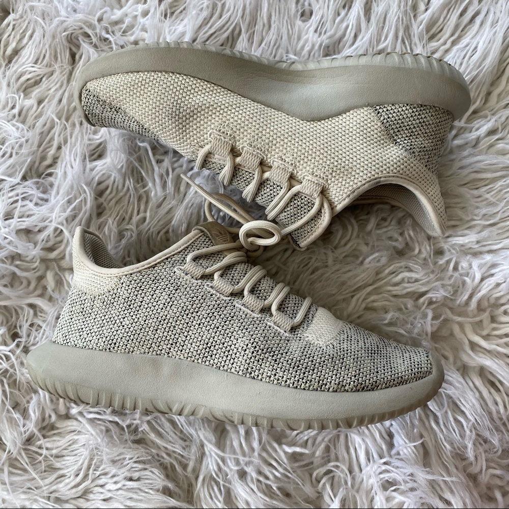 Adidas tubular shadow knit “Tan” sneakers